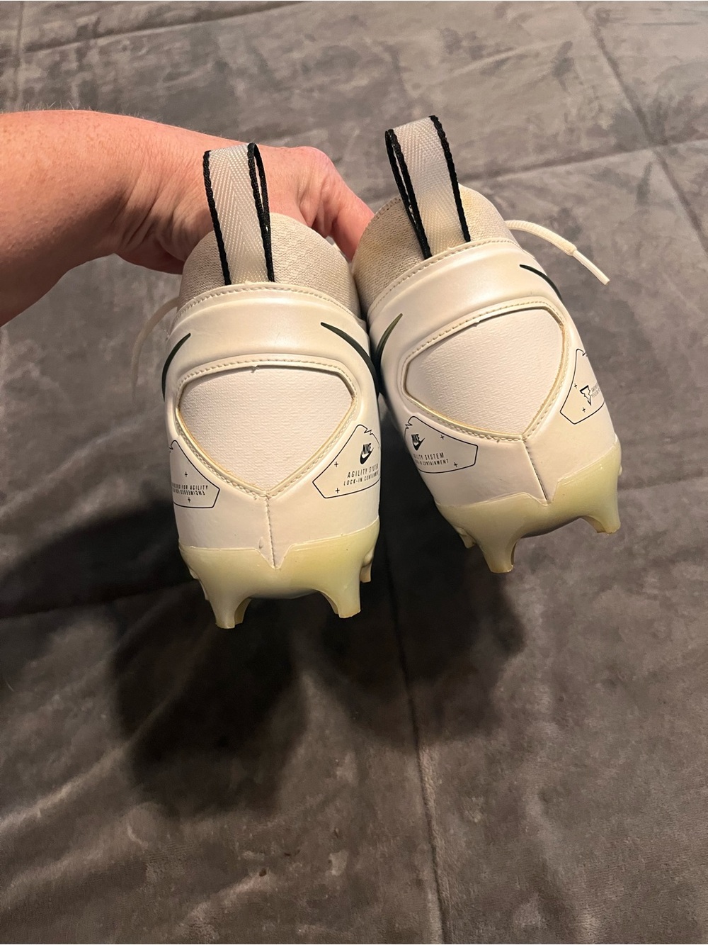 Nike Alpha Menace Pro 3 Football Cleats White Black Mens Size 14 - Picture 6 of 8
